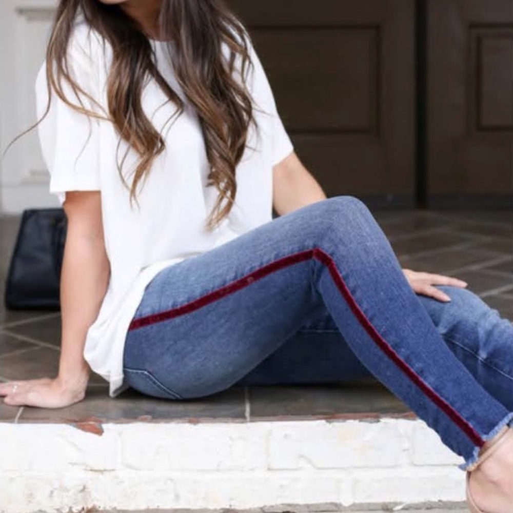 Raw hem jeans